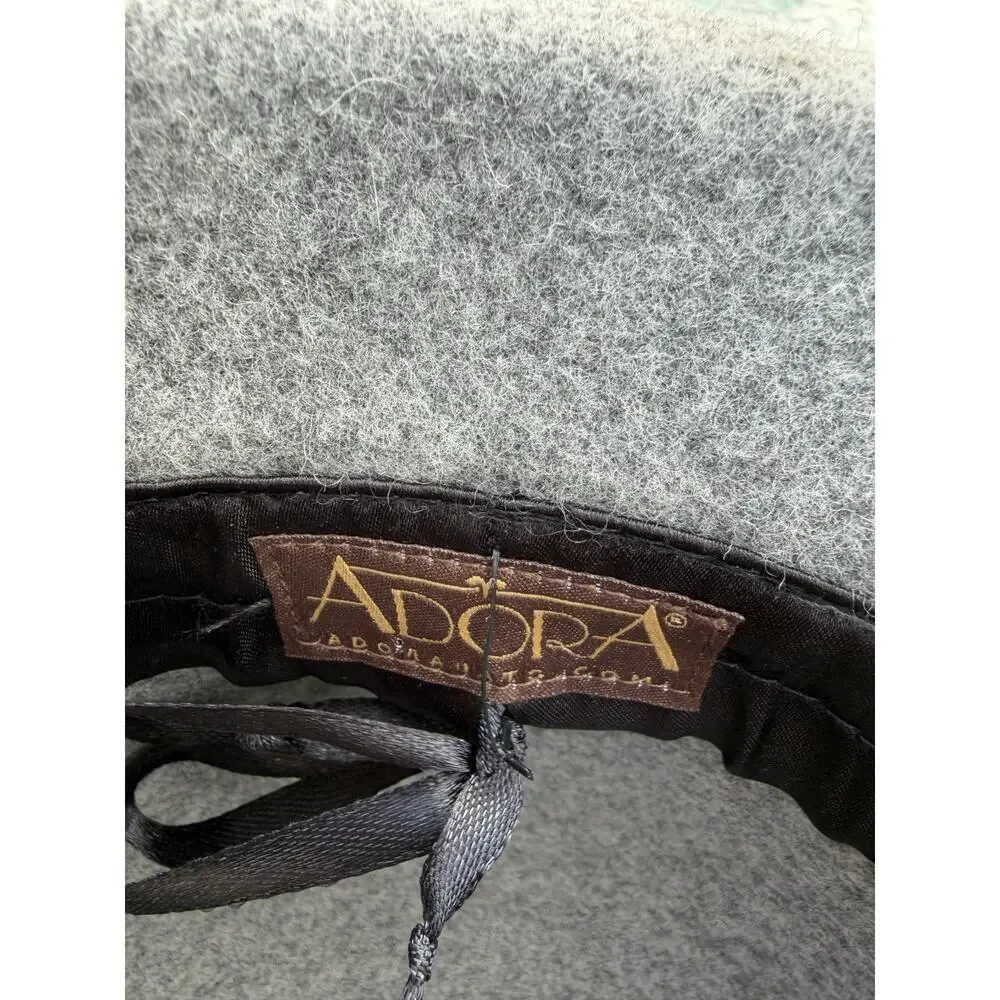 Adora Gray Wool Bowler Hat Vintage look